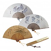 김홍도_풍속도첩_한지부채 (대,중,소)